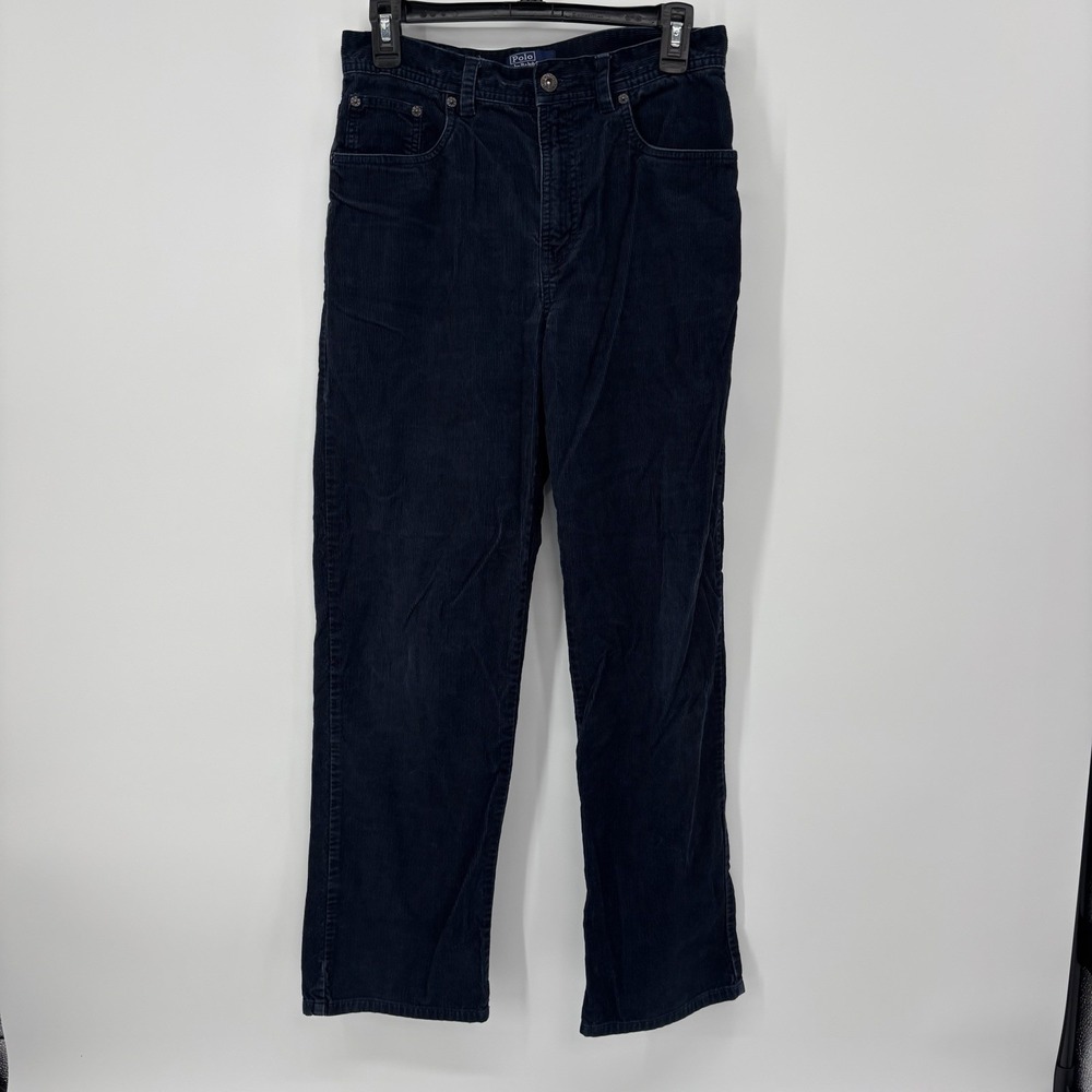 Polo Ralph Lauren Blue Corduroy Pants Boys Size 18 Straight Leg School Preppy